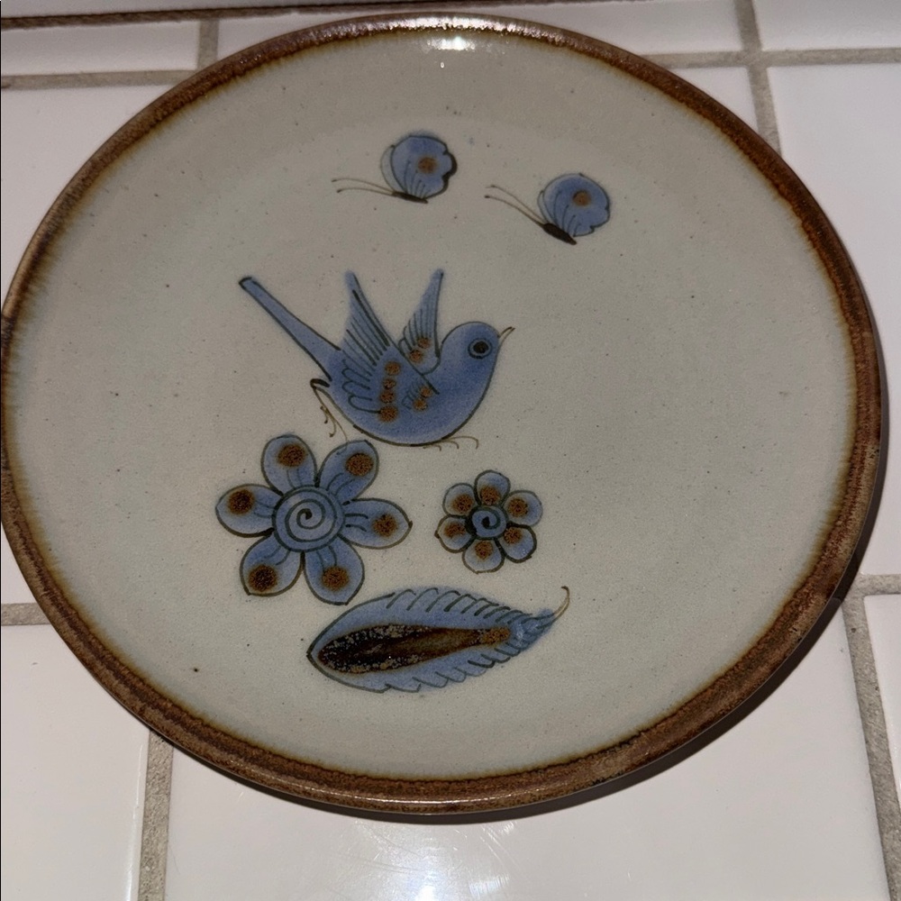 Ken Edwards Mexican TONALA POTTERY El Palomar 7.5” plate #8 🐈‍⬛